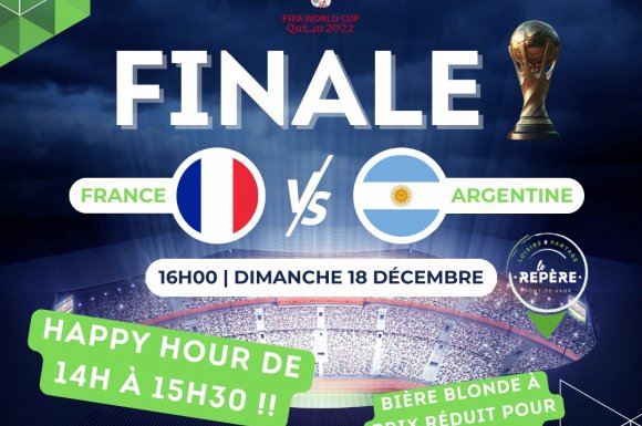 Diffusion Finale France - Argentine sur écran géant au Repère Pont de Vaux