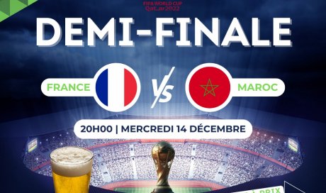 Demi finale France - Maroc sur écran géant dans votre Bar & Restaurant Le Repère Pont de Vaux